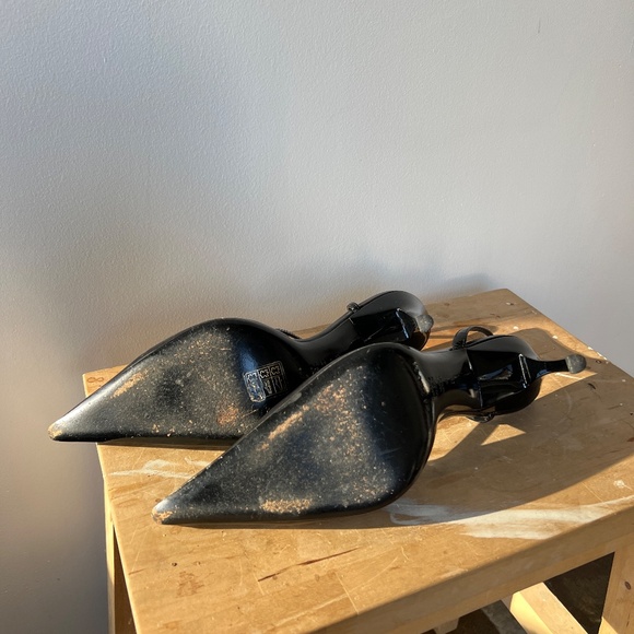 Casadei Black Slingback Heels - Picture 5 of 6